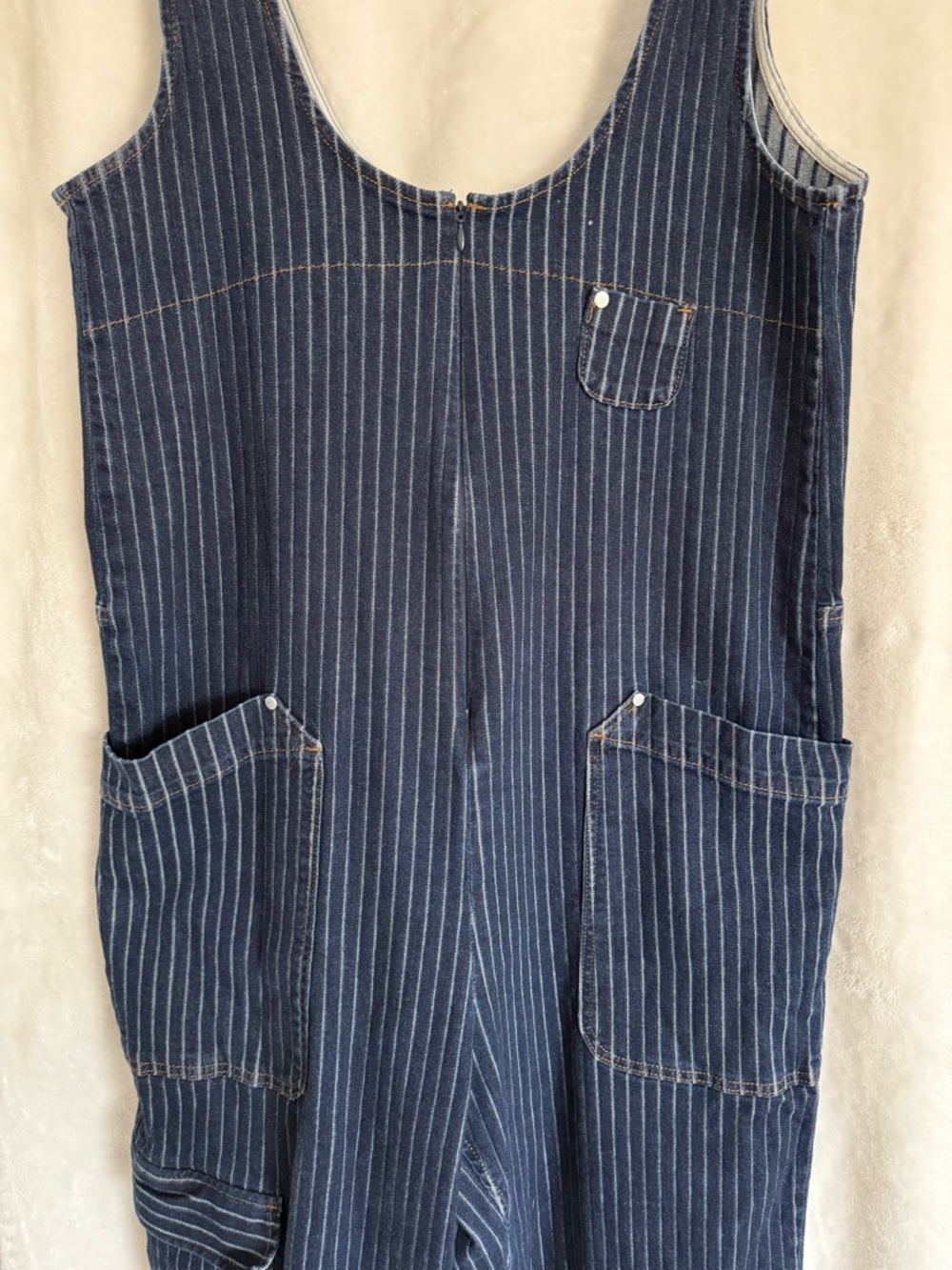 Pilcro Zip-Front Sleeveless Cotton Jumpsuit - Picture 7 of 7